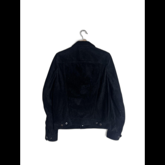 Todd Snyder Jacket Mens XS Black Suede Dylan Calf Leather Trucker Snap - Picture 13 of 16